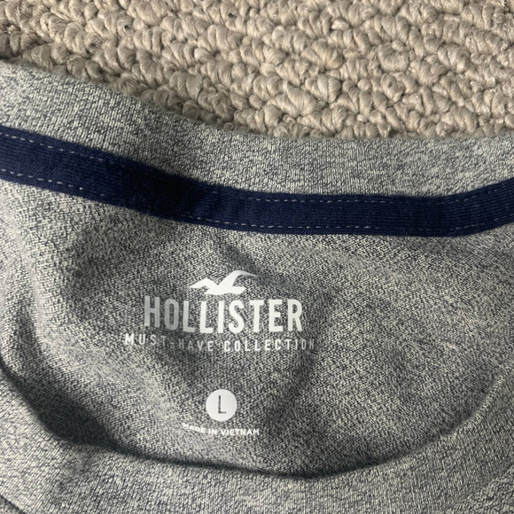 Hollister Mens T-Shirt Size Large Gray Short Sleeves Crew Neck Pullover Casual - Picture 8 of 11